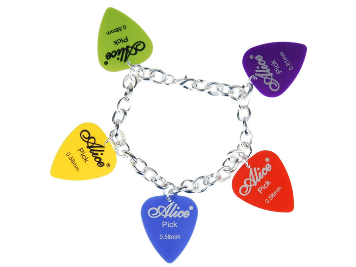 Miniblings Plektron Armband Plektrum Pick Gitarre Bass Punk bunt - Modeschmuck handmade - Damen Mädc
