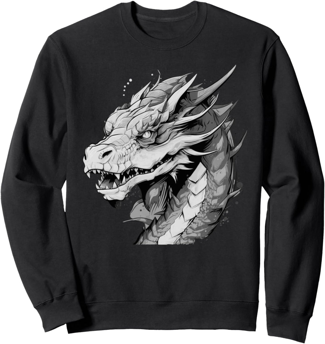 Ink Dragon Majestic: Lebendiger Drache T Asiatische Kunst Pop Art T Sweatshirt