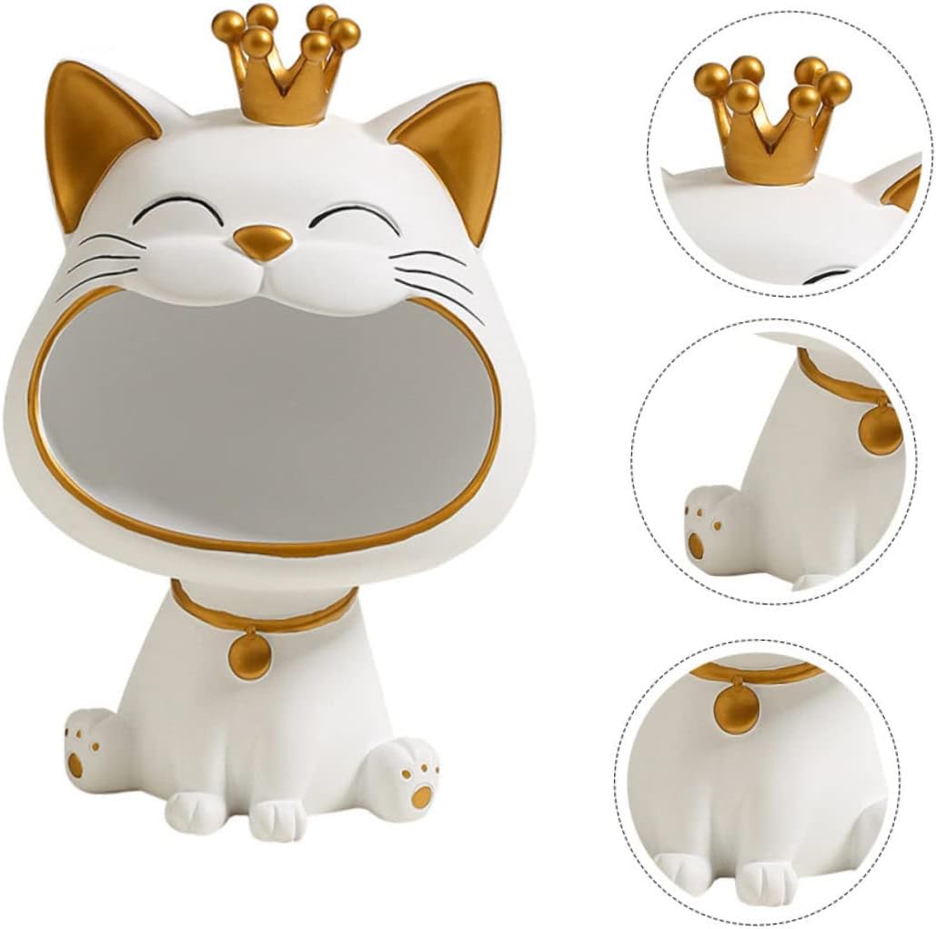 Cabilock 1stk Glückliche Katzenverzierung Chip Und Dip Bowl Snackschale Schmuckschale Schmuck Verans