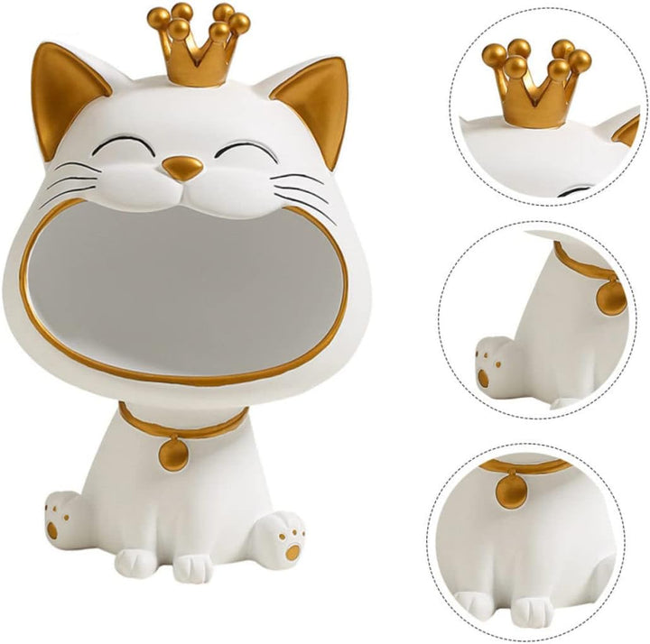 Cabilock 1stk Glückliche Katzenverzierung Chip Und Dip Bowl Snackschale Schmuckschale Schmuck Verans