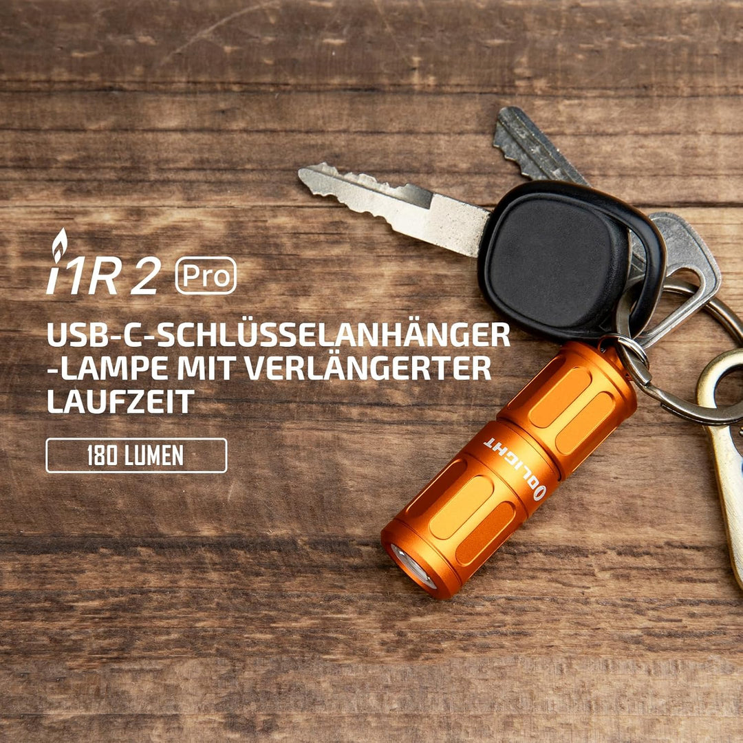 OLIGHT I1R II Pro EOS Mini LED Taschenlampe 180 Lumen Superhelle USB-Aufladbare Handlampe Schlüsselb