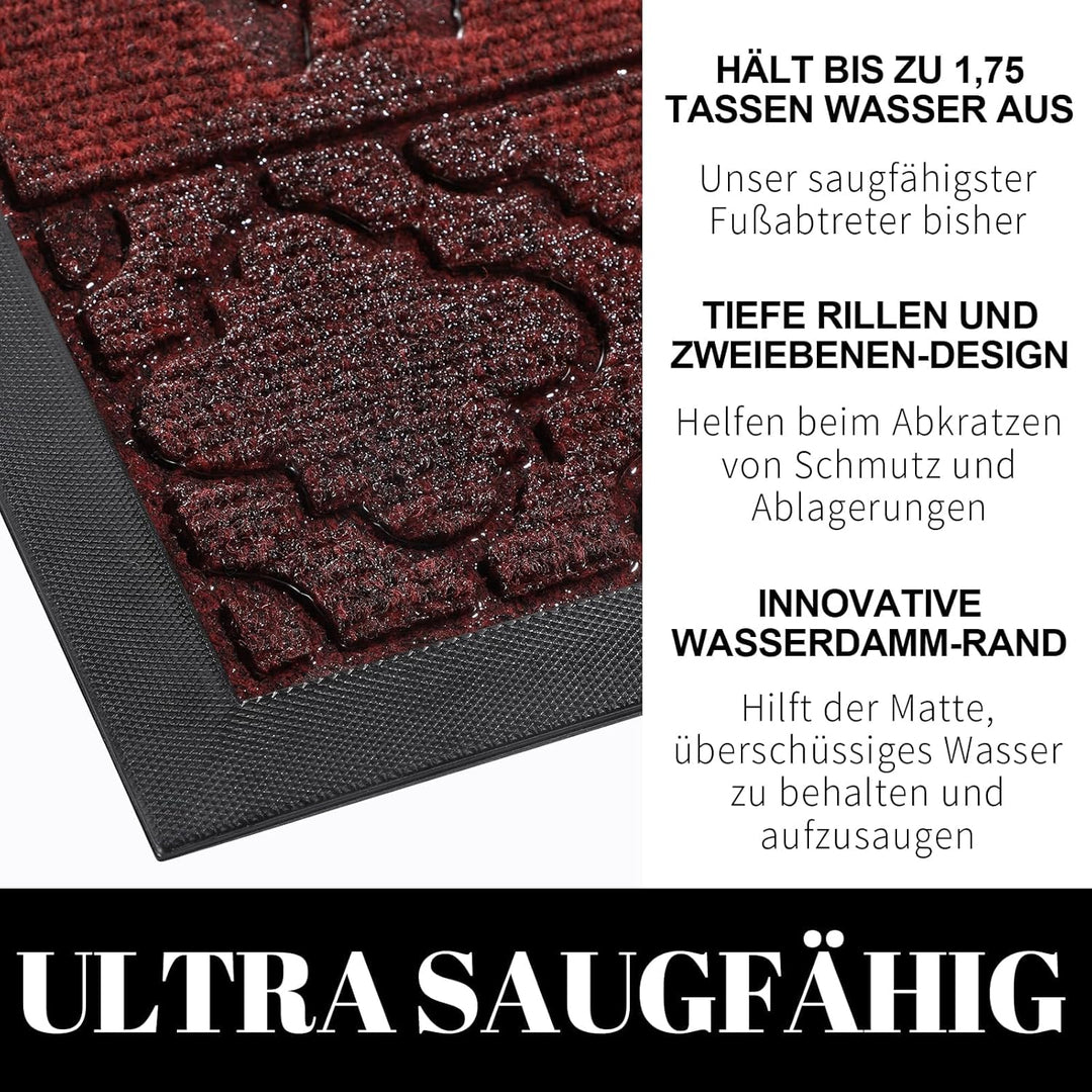 Yimobra Fussmatten – rutschfeste, waschbare, Strapazierfähige Türmatte für Haustüren, Flur, Büro – R