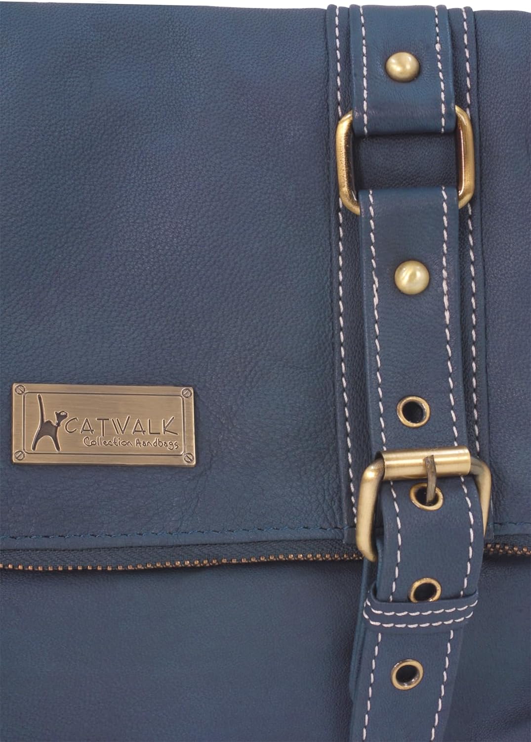 Catwalk Collection Handbags - Leder - Umhängetasche - ABBEY ROAD Dunkelgbleu, Dunkelgbleu