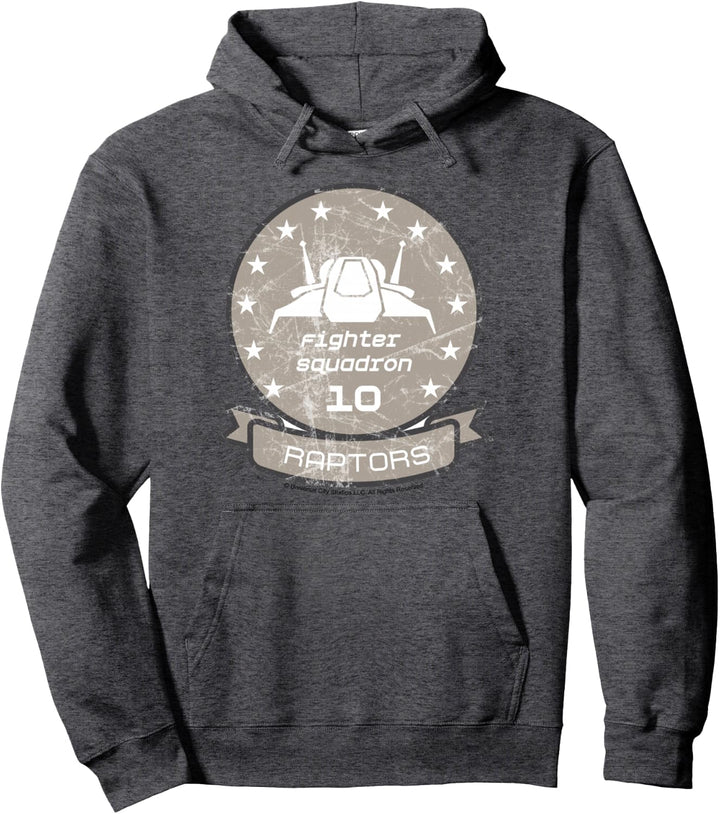 Battlestar Galactica Fighter Squadron 10 Raptors Logo Pullover Hoodie