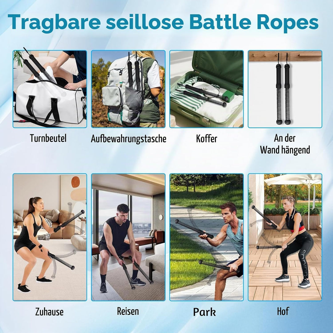 Ropeless Battle Ropes, Seillose Kampfseile Tragbare Gewichtete Seile Ohne Seil Ganzkörpertrainingsge