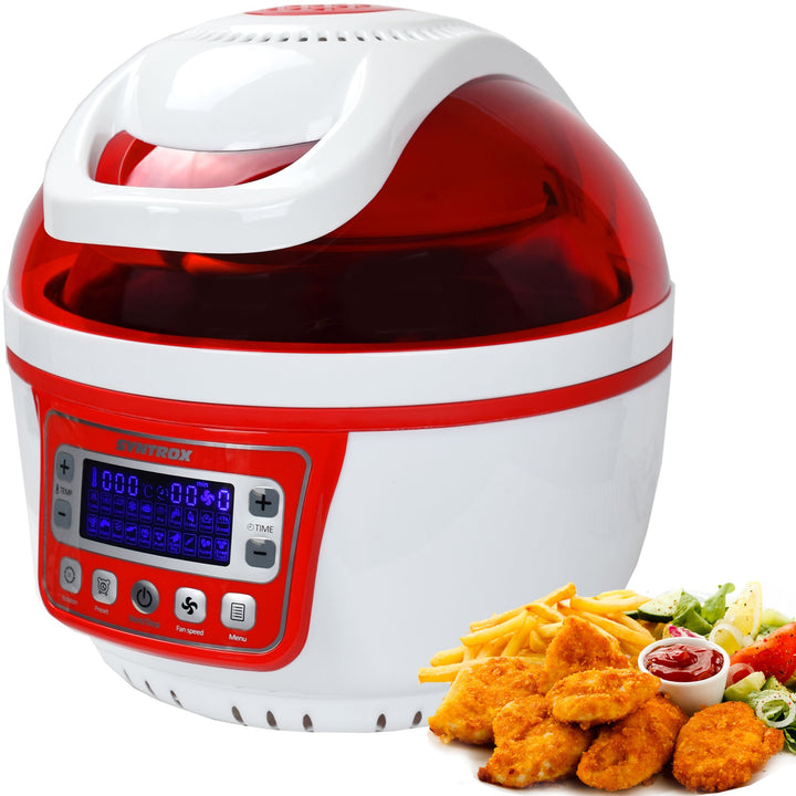 Syntrox Germany Turbo-Heissluftfritteuse Heissluftgarer Fritteuse Air-fryer mit LED-Display, 10 Lite