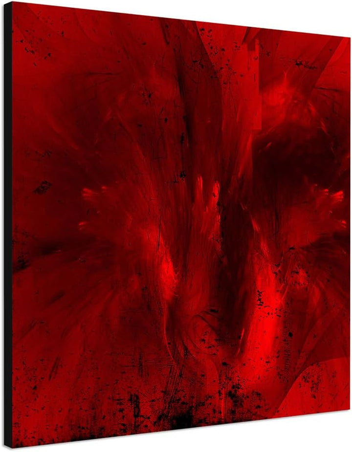 Paul Sinus Art Brennende Leidenschaft - Abstrakt326_60x60cm Bild auf Leinwand Abstraktes Motiv knall