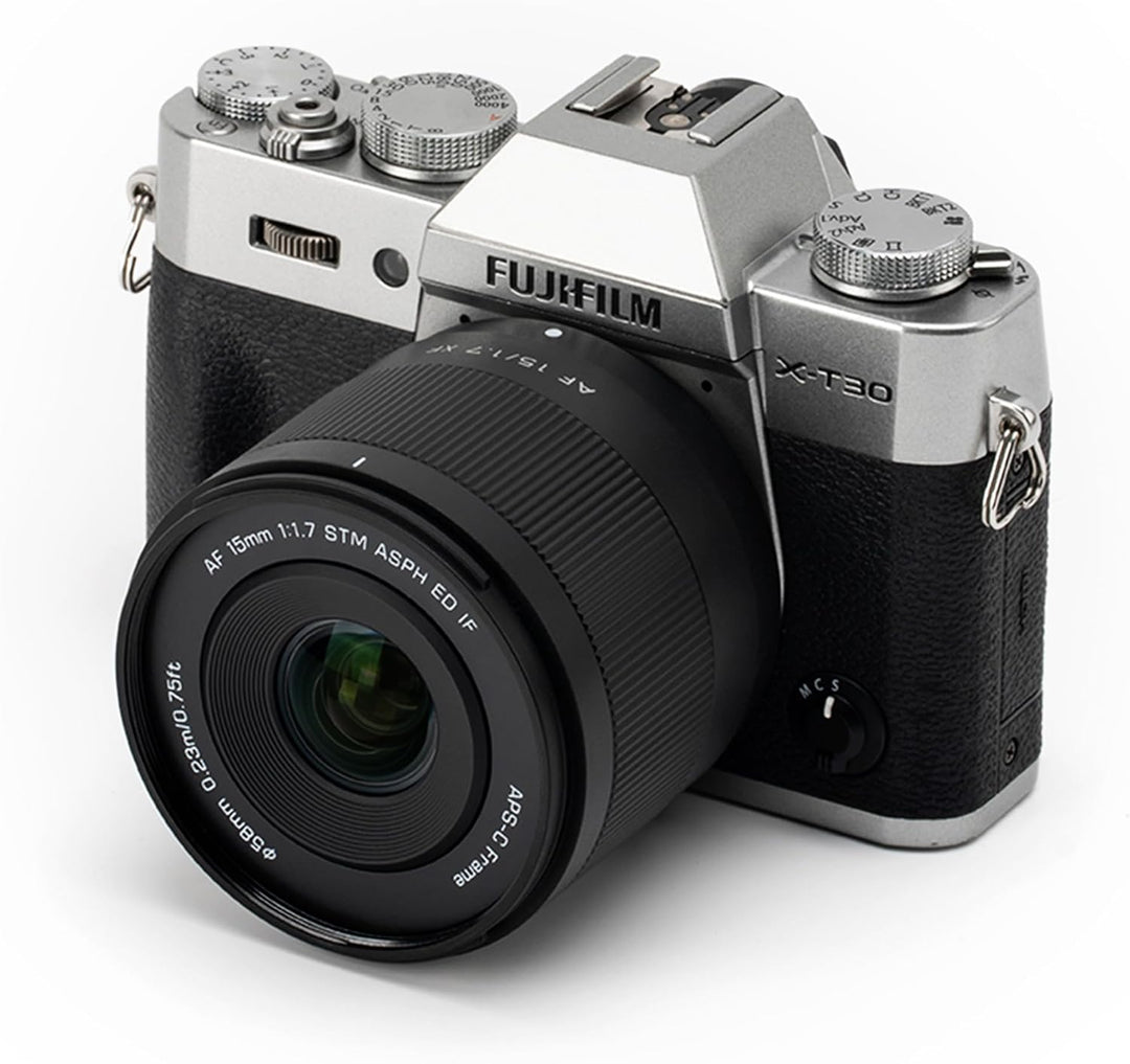 VILTROX 15 mm F1.7 X-Mount Objektiv für Fuji, APS-C Ultraweitwinkel-Autofokus-Objektiv für Fujifilm