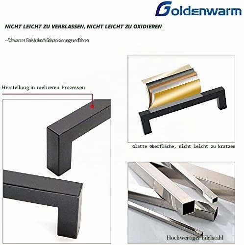 goldenwarm 15 Stück Griffe Möbelgriff Edelstahl Stangengriff Relinggriffe Bohrlochabstand 160mm Küch