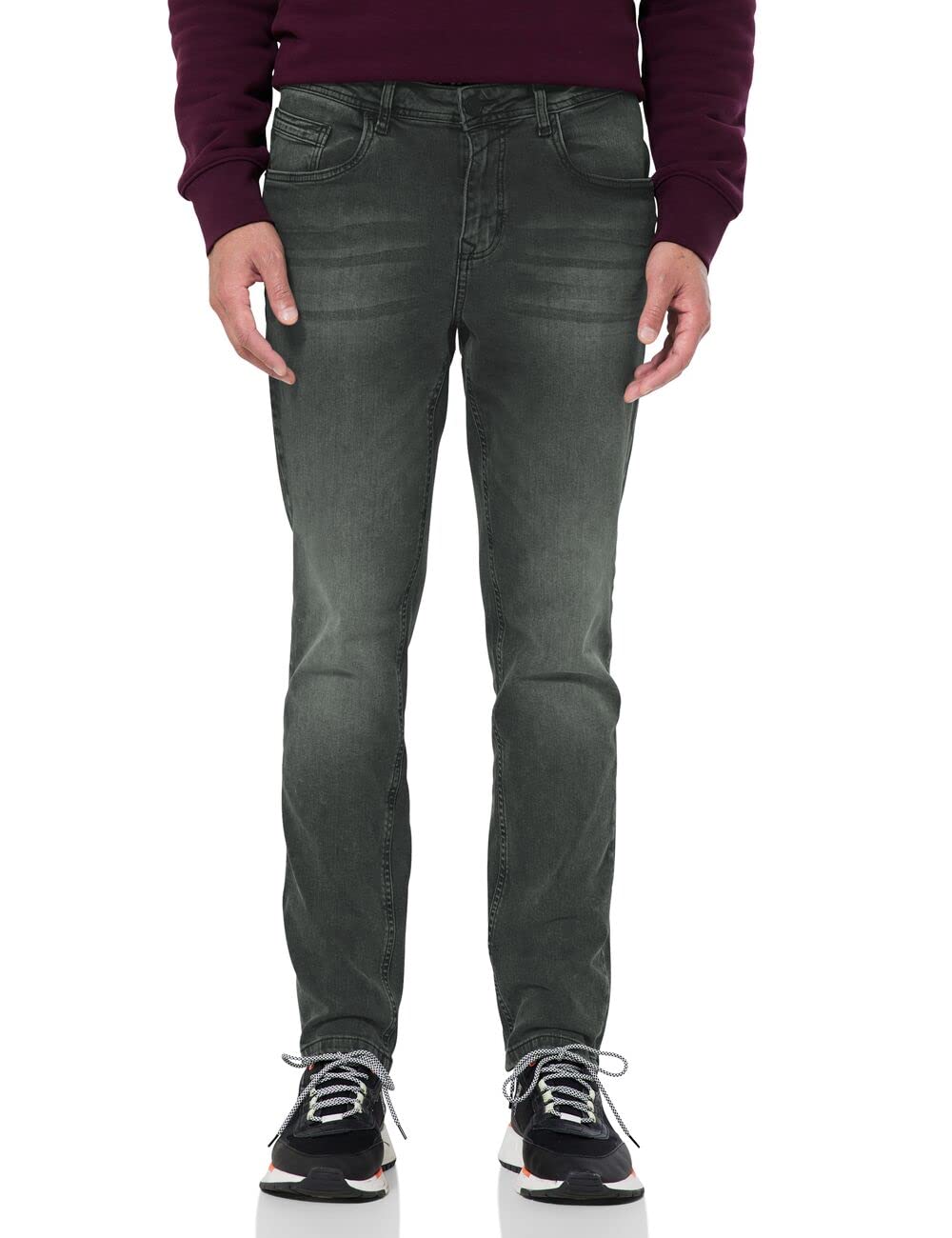 Street One MEN Herren Jeanshose 30W / 32L Dark Grey Stone Wash, 30W / 32L Dark Grey Stone Wash