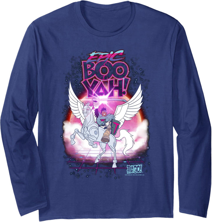 Teen Titans Go! Cyborg Epic Boo Ya Langarmshirt