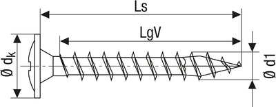 SPAX Rückwandschraube, 4,0 x 17 mm, 2000 Stück, Kreuzschlitz Z2, Rückwandkopf, Vollgewinde, 4CUT, WI