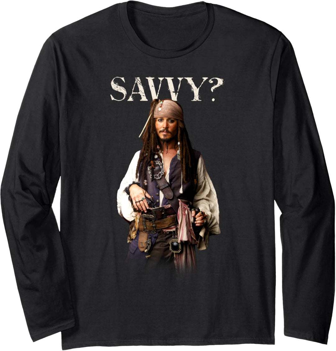 Disney Pirates of the Caribbean Captain Jack Savvy? Langarmshirt