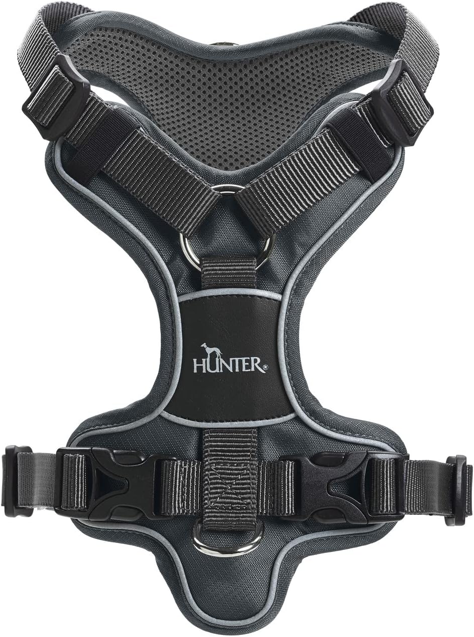HUNTER DIVO Hundegeschirr, L, 72-100 cm, grau/grau 72 - 100 cm grau/grau, 72 - 100 cm grau/grau