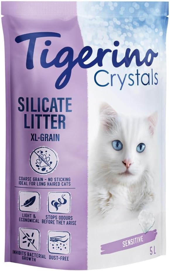 Tigerino Crystals Silikat XXL Katzenstreu - 6 x 5 Liter