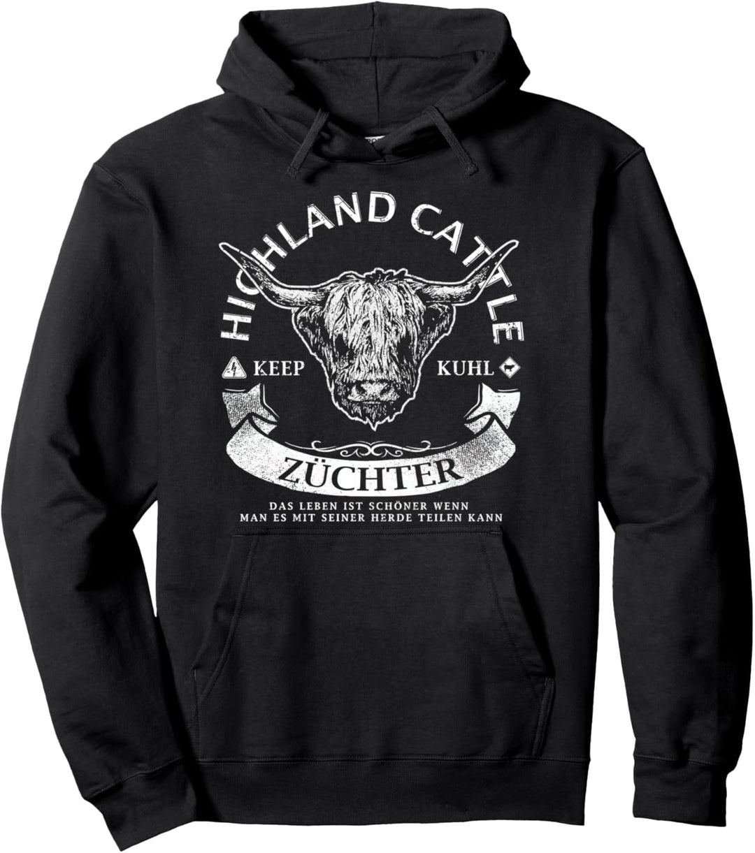 Schottisches Hochlandrind Kuh I Highland Cattle Geschenk Pullover Hoodie