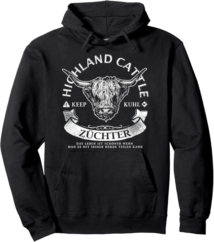Schottisches Hochlandrind Kuh I Highland Cattle Geschenk Pullover Hoodie