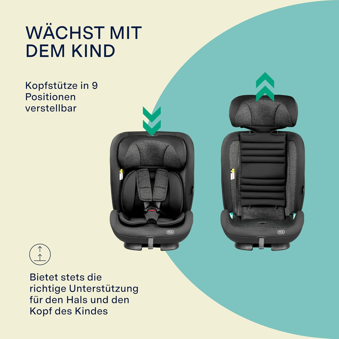 PEG VIAGGIO TT Evolutiver und neigungsverstellbarer i-Size-Autositz, zugelassen für Kinder von 76 bi