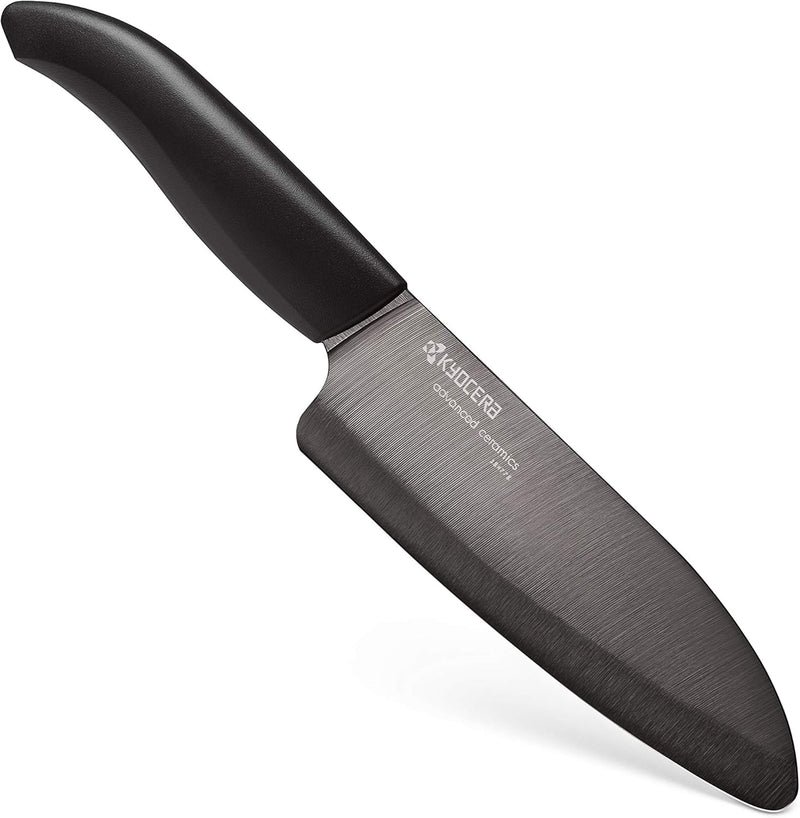 KYOCERA FK-140BK-BK Gen Black Serie Santoku Messer aus Keramik, Kunststoffgriff, 14 cm, schwarz, Sch