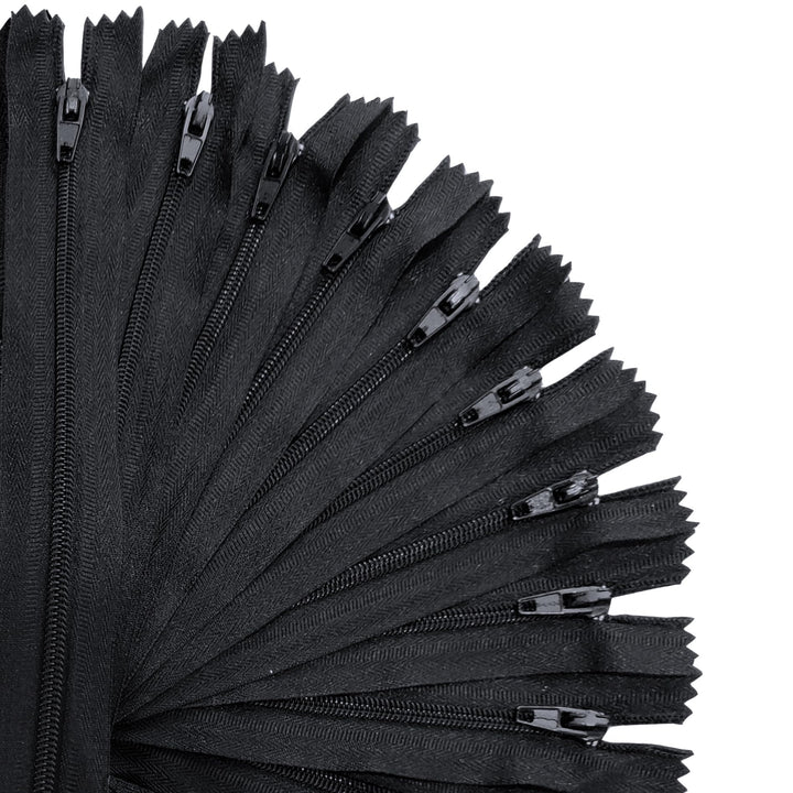 KGS Reissverschlüsse | Farbe: Schwarz | Grösse: 23 cm / 9 Zoll | 100 Stück/Packung | #3 Reissverschl