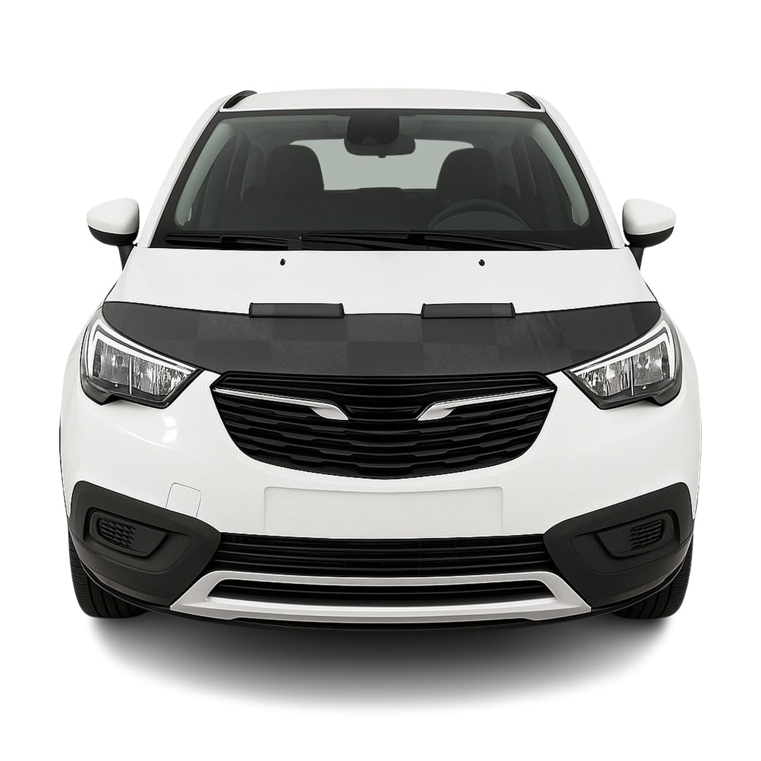 OMAC Haubenbra Steinschlagschutz kompatibel mit Opel Crossland X 2017-2025 Kariert Halb Kariert / Ha