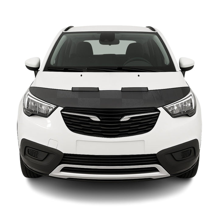 OMAC Haubenbra Steinschlagschutz kompatibel mit Opel Crossland X 2017-2025 Kariert Halb Kariert / Ha