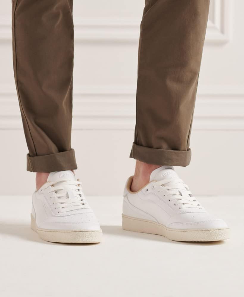 Superdry Herren Premium Sleek Trainer Sneaker 42 EU Weiss, 42 EU Weiss