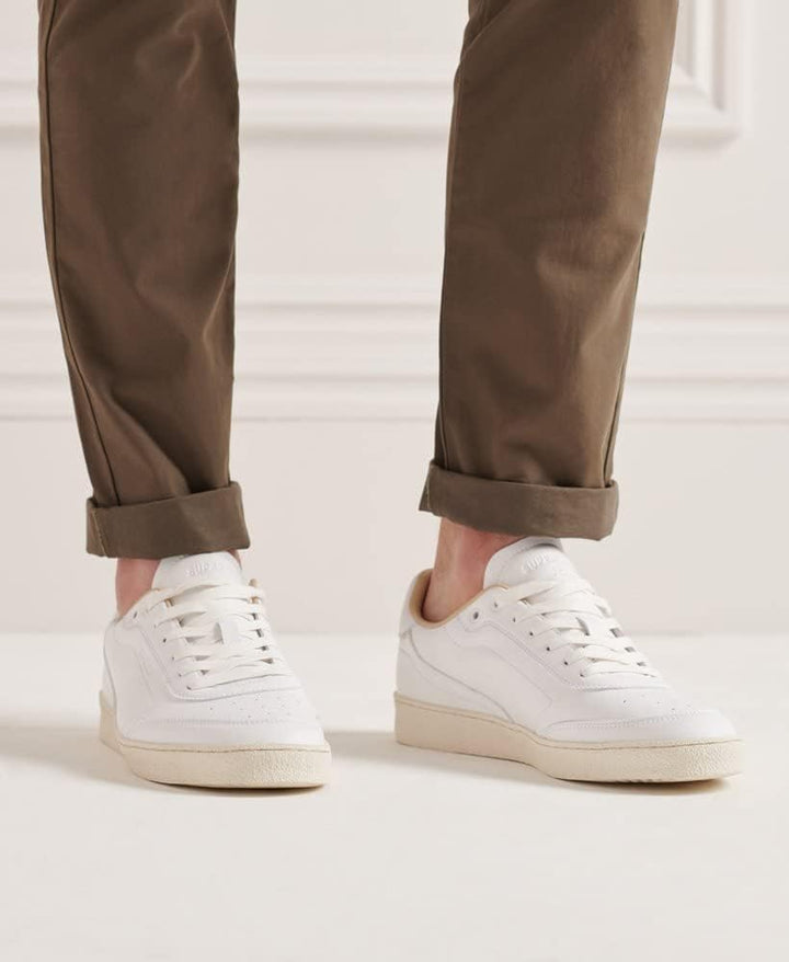 Superdry Herren Premium Sleek Trainer Sneaker 42 EU Weiss, 42 EU Weiss
