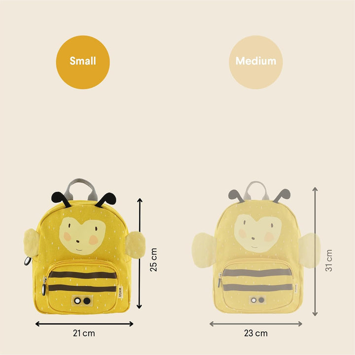 Trixie Rucksack - Rucksack für Kind - für Jungen und Mädchen - Kleiner Turnbeutel Gelb Mrs. Bumblebe