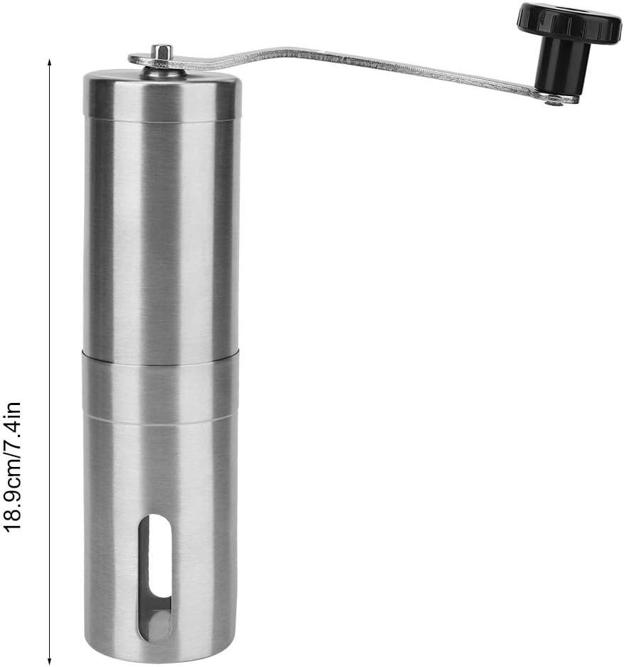 Handheld Edelstahl KaffeemüHle，Kaffeemühle Manuell，Rostfrei Und Langlebig, Leicht Zu Reinigen, leich