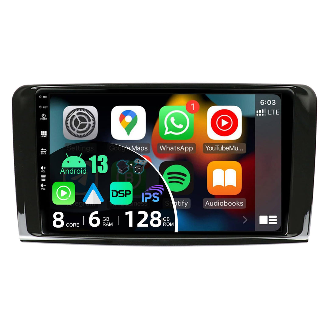JOYX - 6G+128G - Android 15 IPS Autoradio Passt für Benz GL ML Class W164 X164 ML350 ML450 ML500 GL3