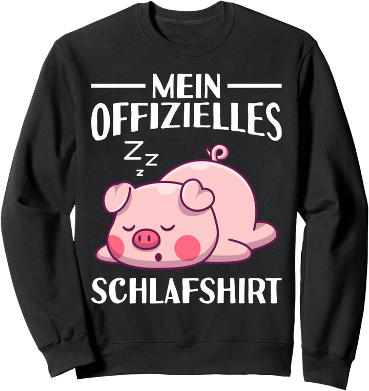 Offizielles Schlafshirt Nachthemd Schlafanzug Schweinchen Sweatshirt