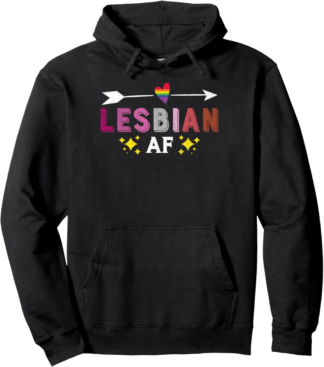 Lesbian Funny LGBTQ Lesbians Pride Monatsunterstützer Grafik Pullover Hoodie