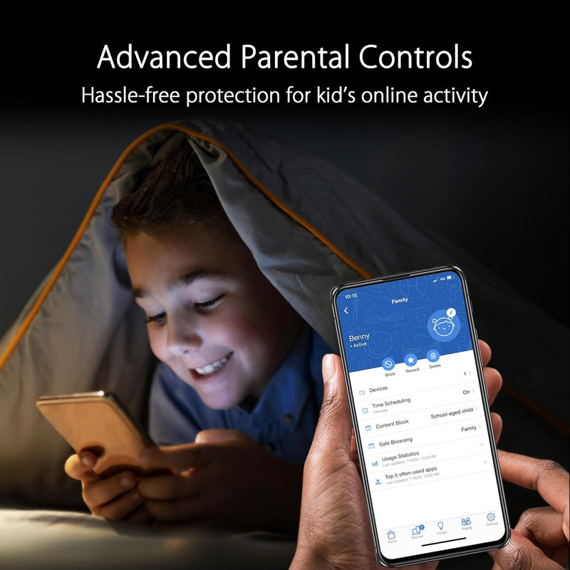 ASUS ZenWiFi XD5 AX3000 1er Pack Weiss kombinierbarer Router (Whole-Home Mesh WiFi 6 System, Abdecku
