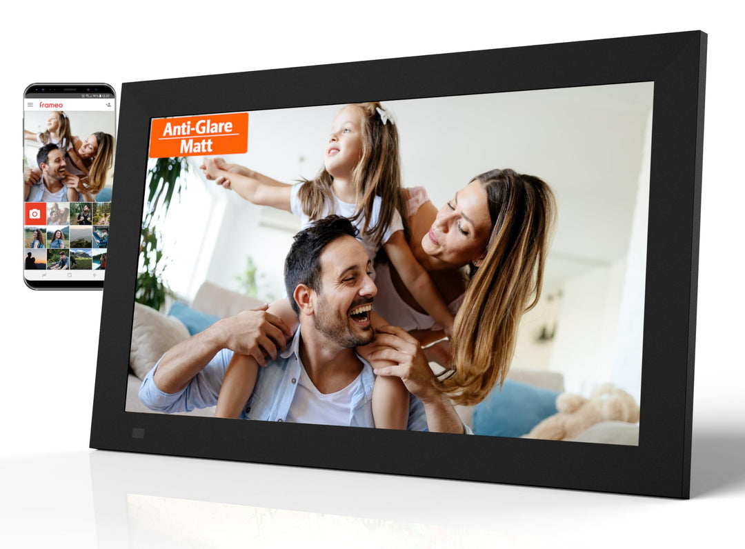 Cytem Digitaler Bilderrahmen 15.6 Zoll mit WLAN & Frameo, Anti-Glare Matt, 64GB Speicher, Bewegungss