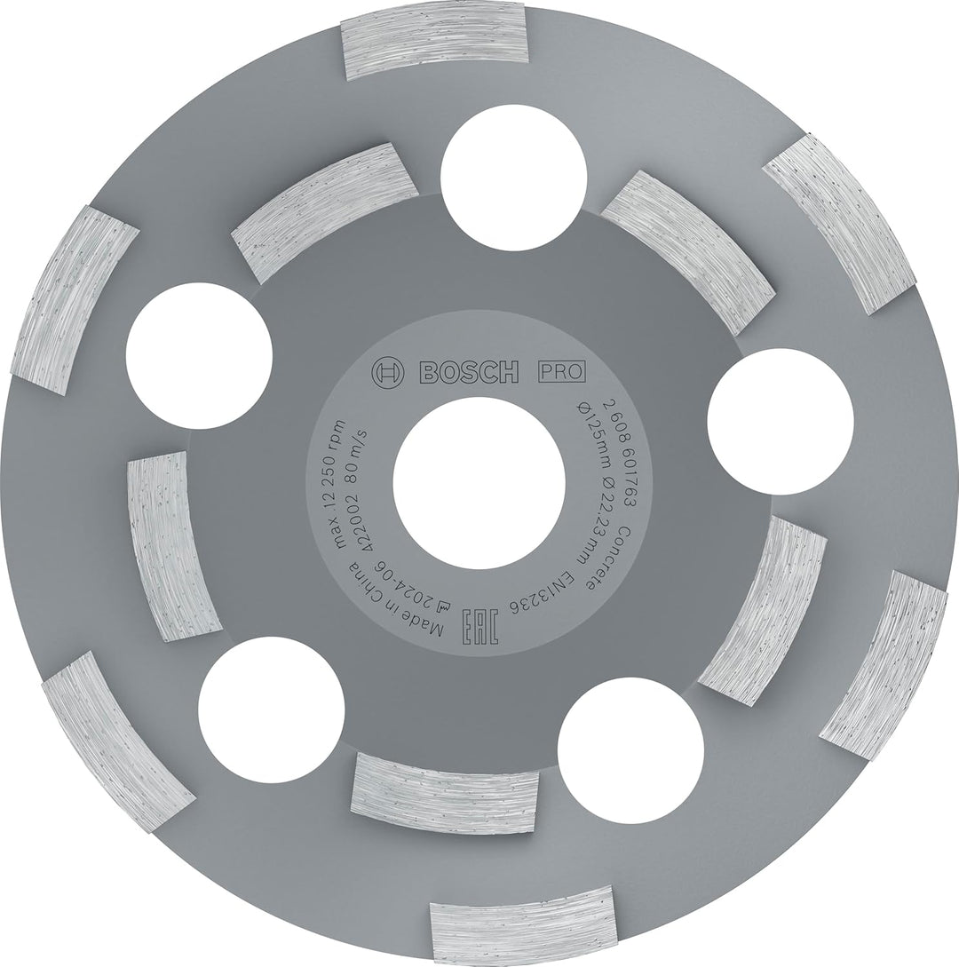 Bosch Professional Diamanttopfscheibe Expert für Abrasive, 50 g/mm, 125 x 22,23 x 4,5 mm, 2608602553