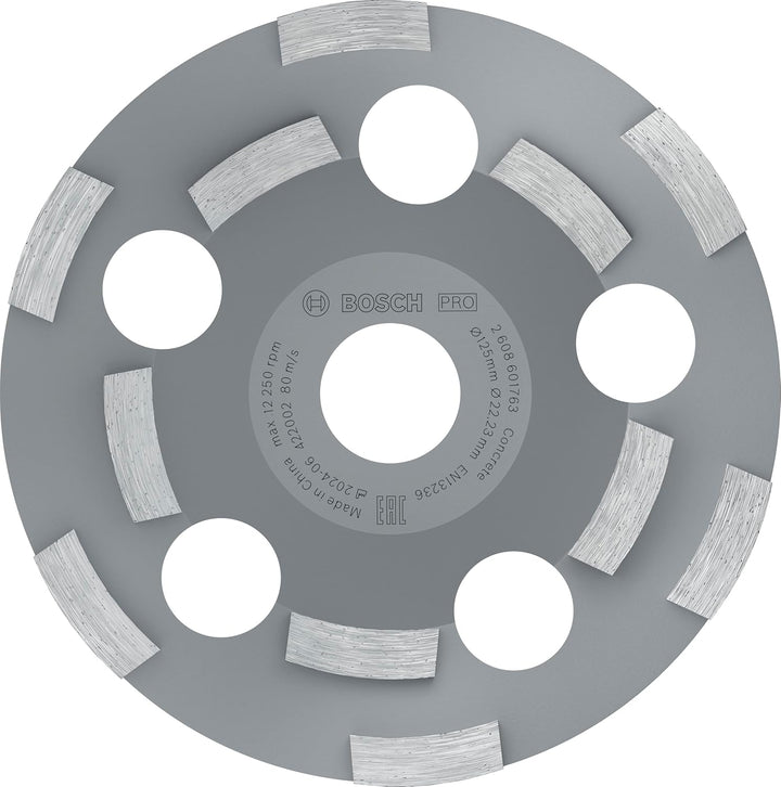 Bosch Professional Diamanttopfscheibe Expert für Abrasive, 50 g/mm, 125 x 22,23 x 4,5 mm, 2608602553