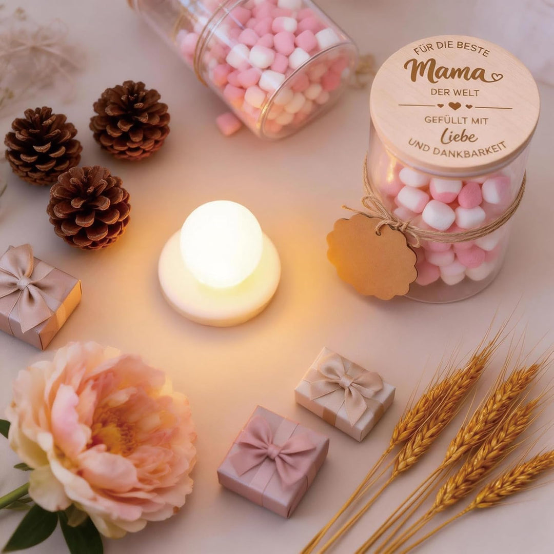 Mama Geschenk, Glasdose mit Holzdeckel 800ml, Mama Geburtstagsgeschenk, Muttertagsgeschenk, Geschenk