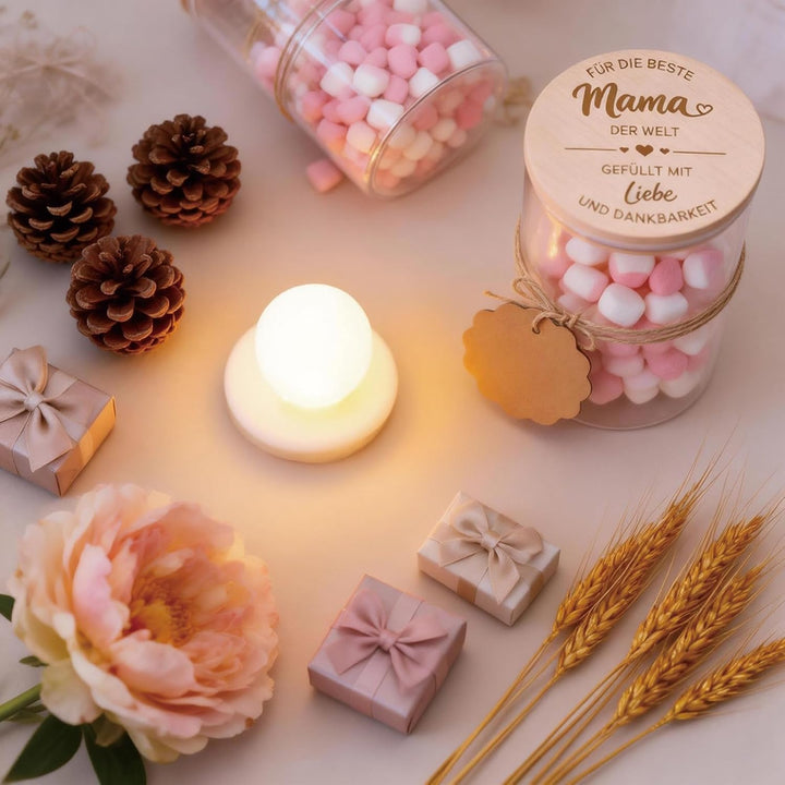 Mama Geschenk, Glasdose mit Holzdeckel 800ml, Mama Geburtstagsgeschenk, Muttertagsgeschenk, Geschenk