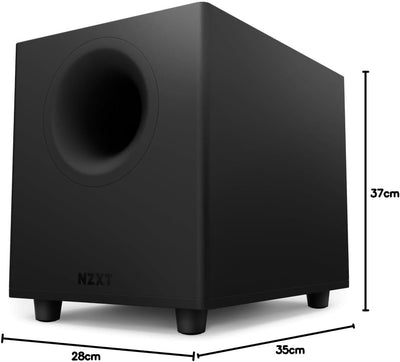 NZXT Relay PC-Gaming-Desktop-Subwoofer – AP-SUB80-EU - 140 Watt – Tiefer, kraftvoller Bass – Nach un