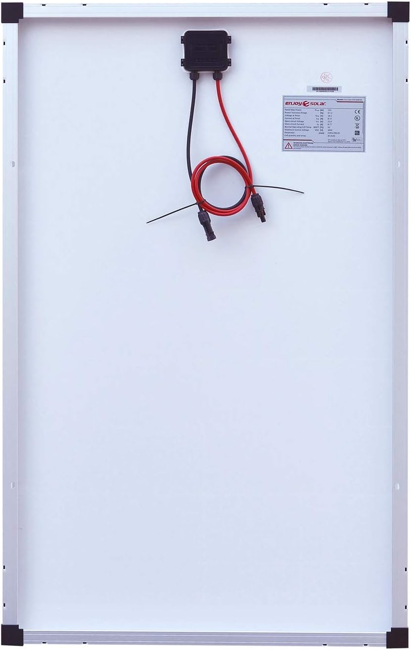 enjoy solar PERC Mono 12V 9-Busbars (9BB) 166 * 166mm Monokristallines Solarpanel ideal für Wohnmobi