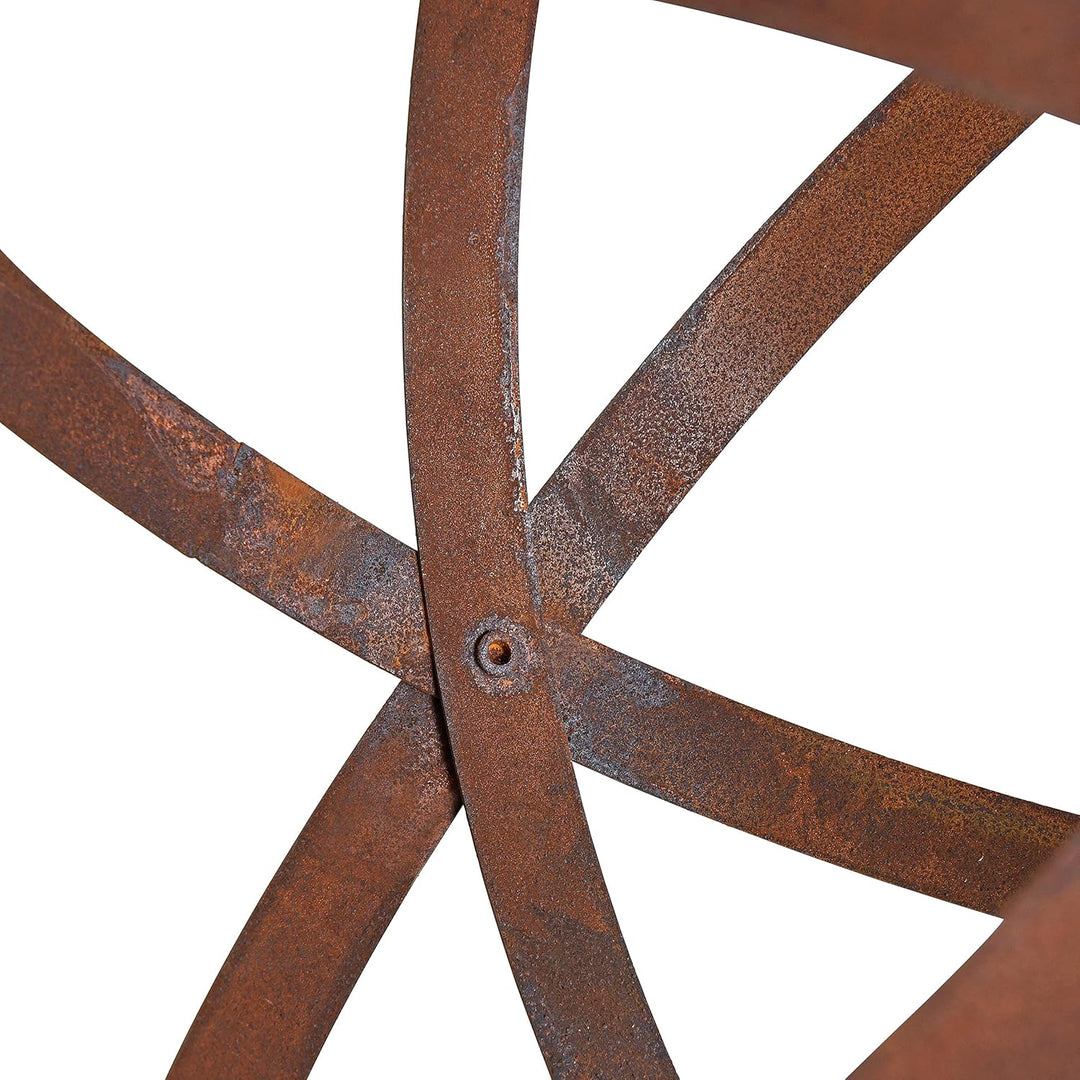 ESTEXO Edelrost Dekokugel Rostkugel Gartenkugel Kugel Metallband Bandeisen Gartendeko Rost Metall (3