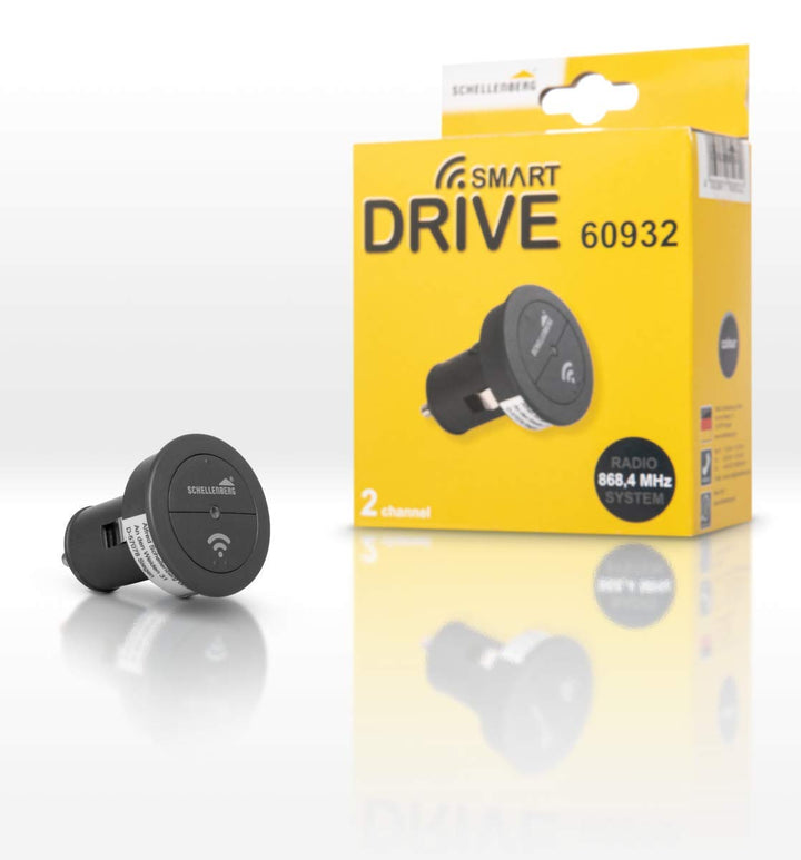 Schellenberg 60932 Garagentor Fernbedienung Funk-Autosender Smart DRIVE, 2-Kanal, 868,4 MHz, Tor aus
