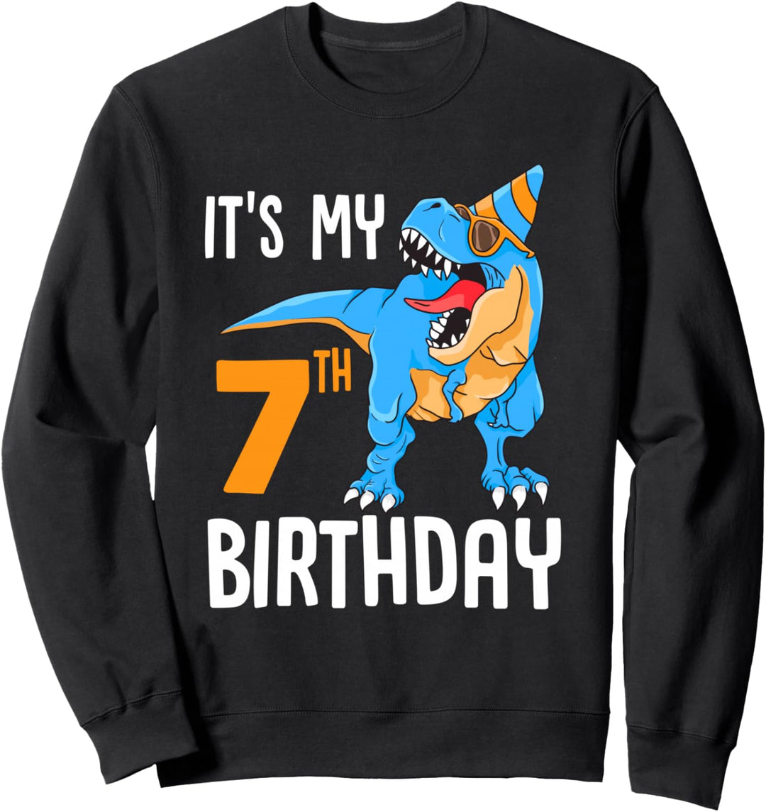 Es ist mein 7. Geburtstag Sieben Dinosaurier Dino Sweatshirt