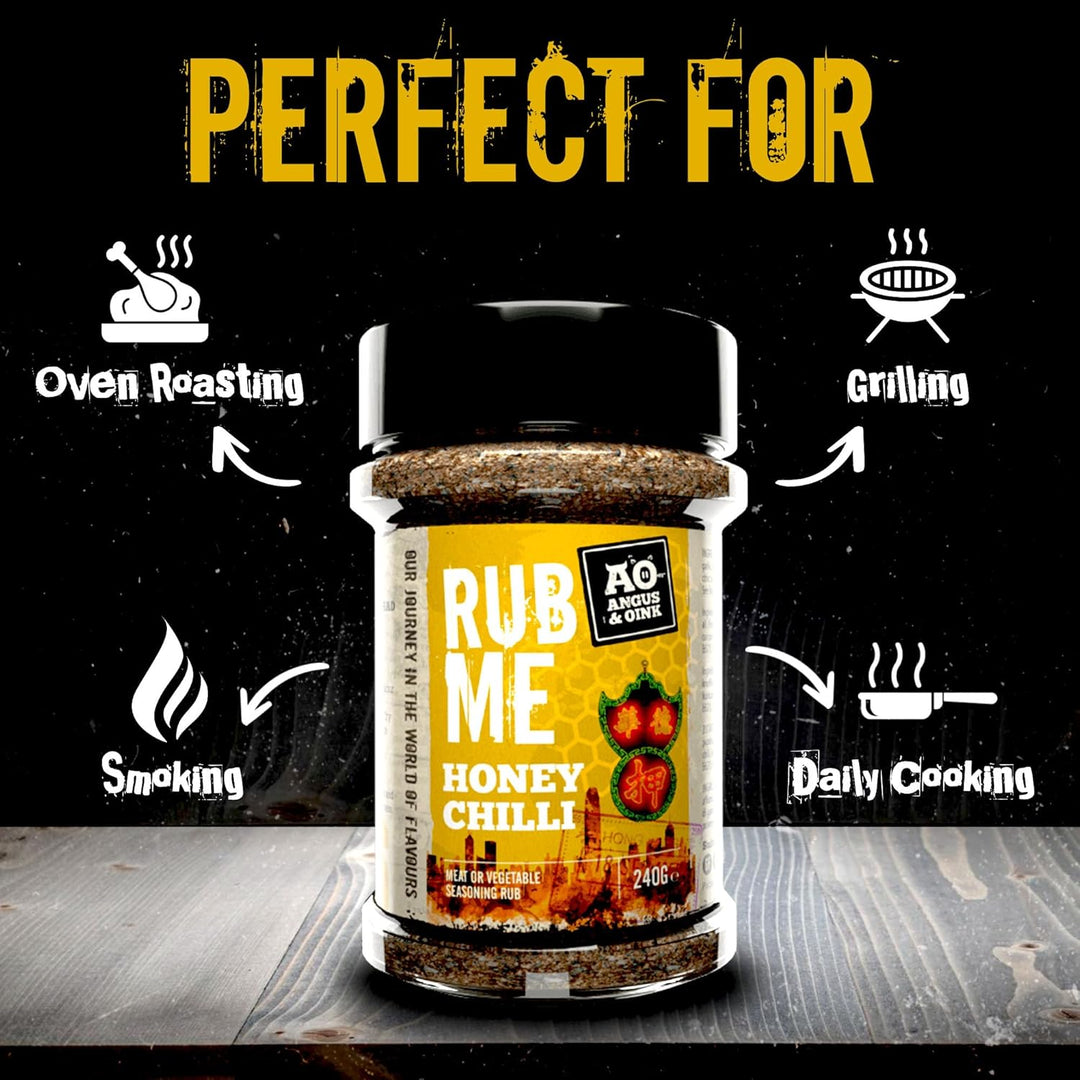 ANGUS & OINK | Honey Chilli Seasoning | Sweet & Spicy | Perfect for Chicken & Pork | Gluten-Free, Ve