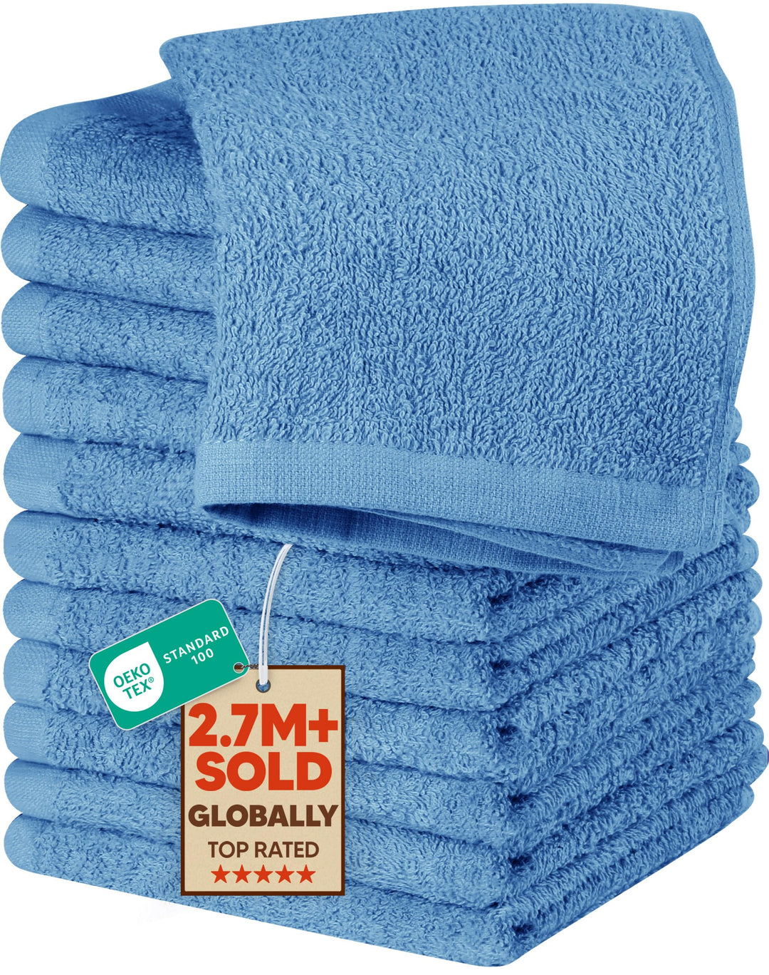 Utopia Towels Baumwoll-Waschlappen-Set – 100% ringgesponnene Baumwolle, hochwertige Flanell-Waschlap