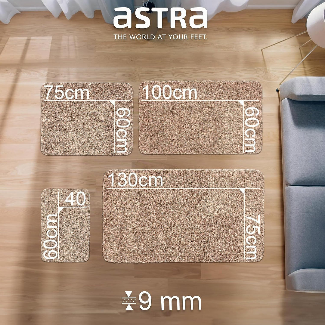 Rutschfeste Schmutzfangmatte innen waschbar - Beige 75x130 cm (Rechteckig) 75 x 130 cm (Rechteckig)