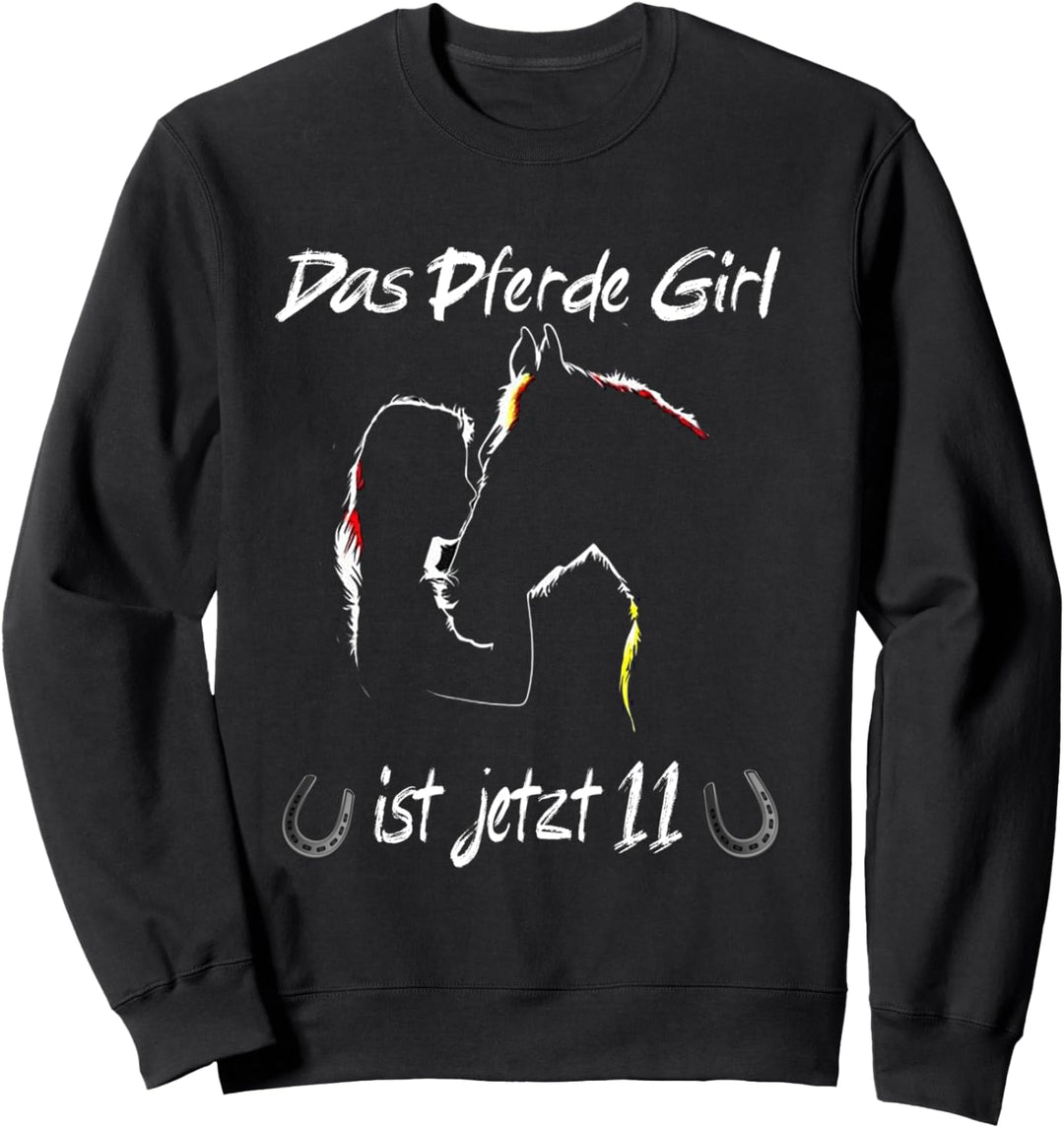 11.Geburtstag Pferde Mädchen Sweatshirt