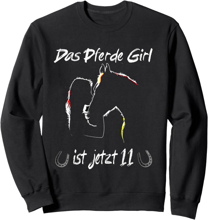 11.Geburtstag Pferde Mädchen Sweatshirt
