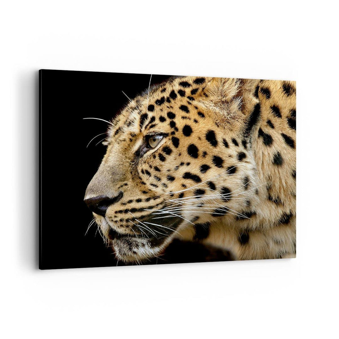 Bilder auf Leinwand 100x70cm Leinwandbild Tiere Leopard wilde Katze wilde Tiere Gross Wanddeko Bild